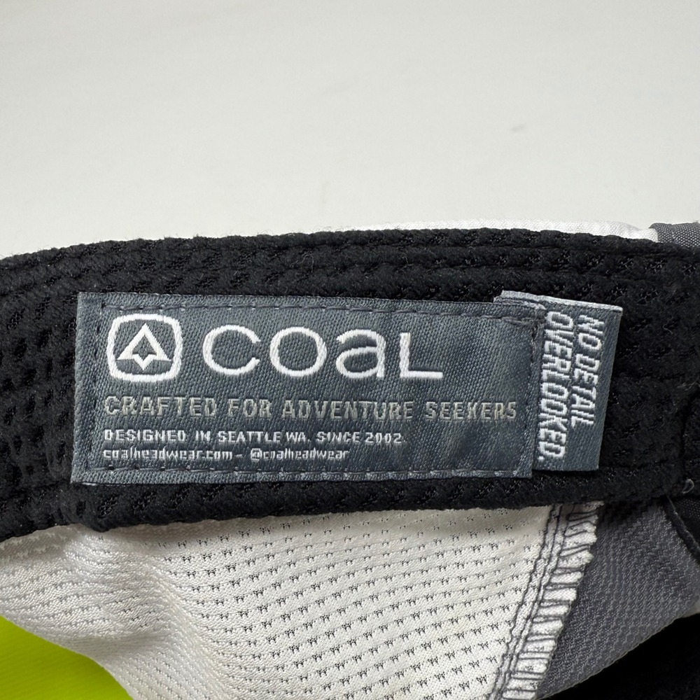 Coal Headwear Neon Yellow Black White Mesh Running Cap Hat - Picture 10 of 10